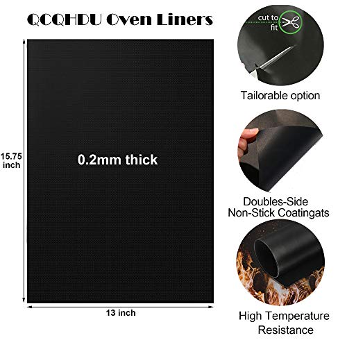 8 Pieces Oven Liner,Oven Liners for Bottom of Electric Gas Oven,Reusable Non-Stick Baking Mats Heat Resistant Outdoor BBQ Grill Mats Heavy Duty Oven Mats(15.75\'\'X13\'\')