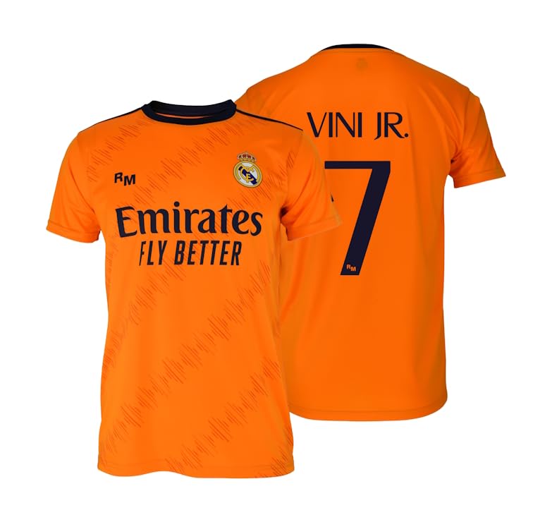 Real Madrid - Camiseta Segunda Equipación Temporada 24/25, Vini Jr., Adulto XL, Replica con Licencia Oficial