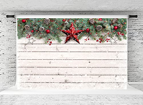 Kate 10X6.5ft Christmas Background for Photography Wood Backdrop for Party Family Portrait Backdrop