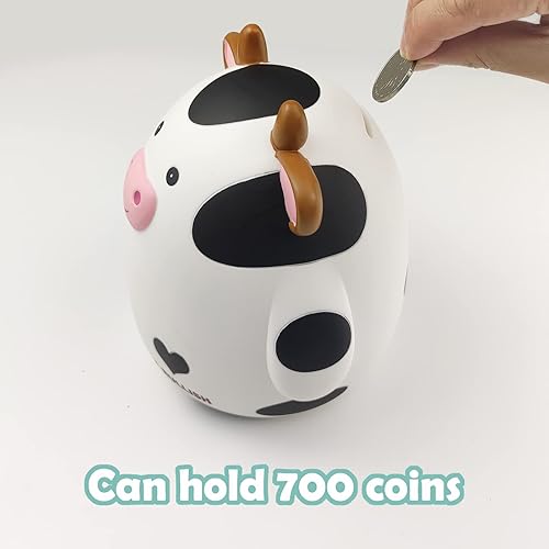 Miniatura 6 de Alcancía de vaca, antiroturas, con una cubierta de plástico desmontable en la parte inferior
