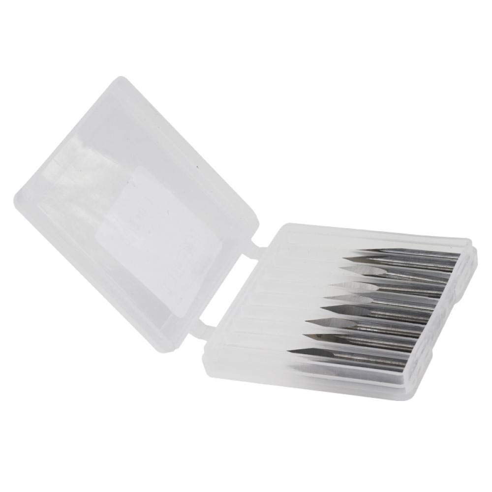 3 Randpyramide Gravur Bits 10 stücke 30/30/40/45/60/90 Grad Tipp 0,1-0,3 mm 3.175mm Schaft CNC 3D Frässchneider-10 stücke 45dx0.3mm.