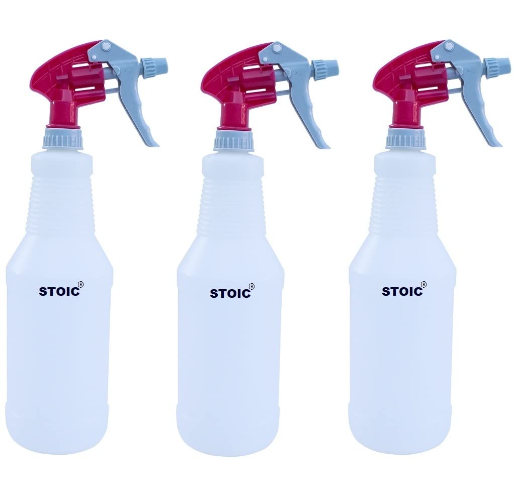 STOIC Car Detailing Unbreakable Plastic Empty Spray Bottles Double-Shot Trigger (Pink) For Multipurpose Sprayer (Pack of 3) (B0C3LQ6P6R) Amazon Price History, Amazon Price Tracker