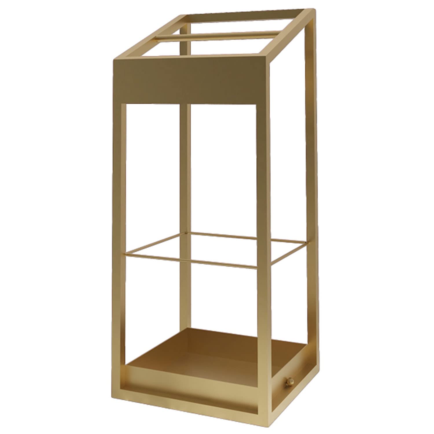 Rohcghc One Color Umbrella Stand, Umbrella Stand Holder, Home Modern Square Metal Rack With Removable Drip Tray And Hook