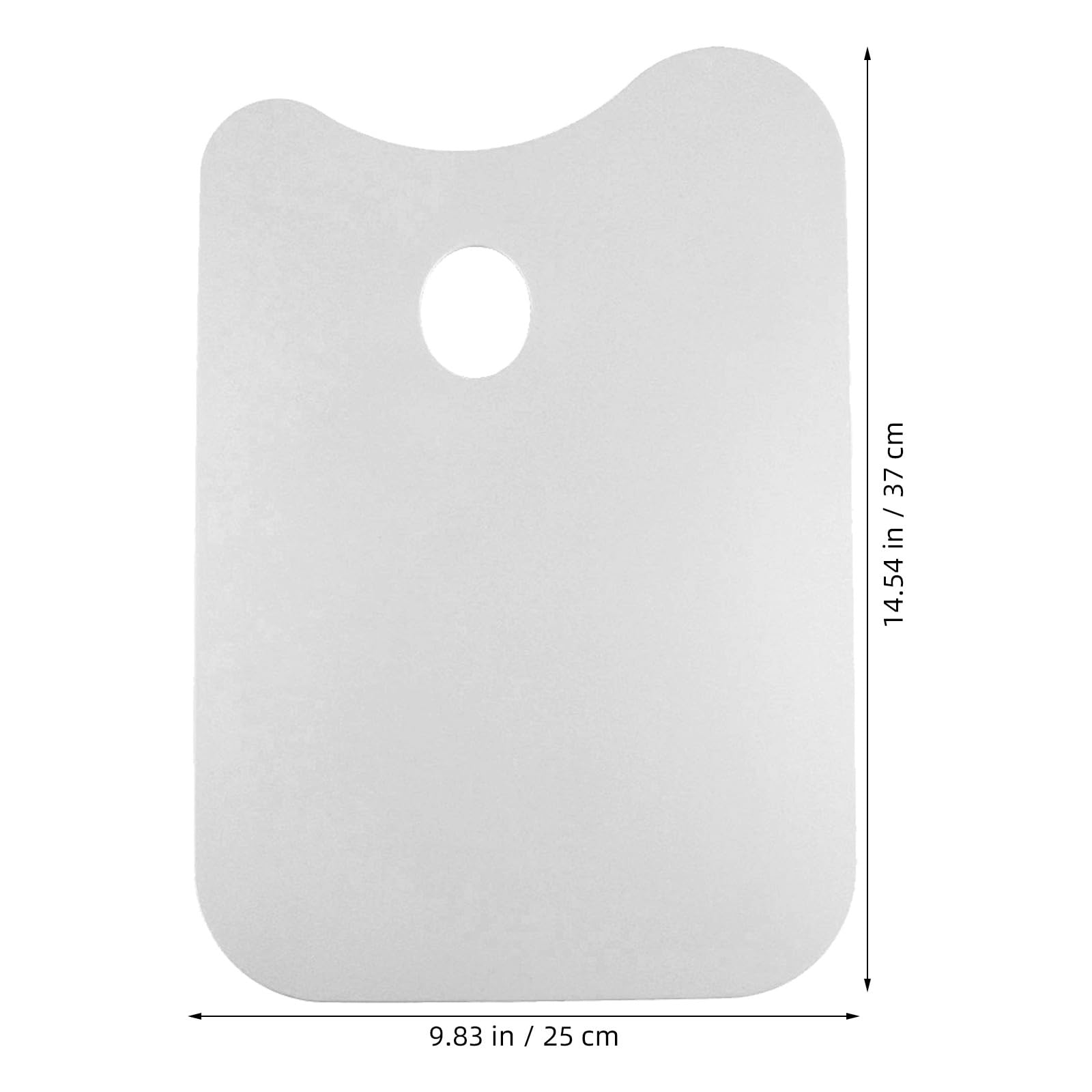 Lurrose 3-teilige Kunststoff 14,6 x 10 Zoll große Daumenloch – Transparente Malpalette – Leicht zu reinigende, antihaftbeschichtete Künstlerpalette für Öl-, Aquarell-