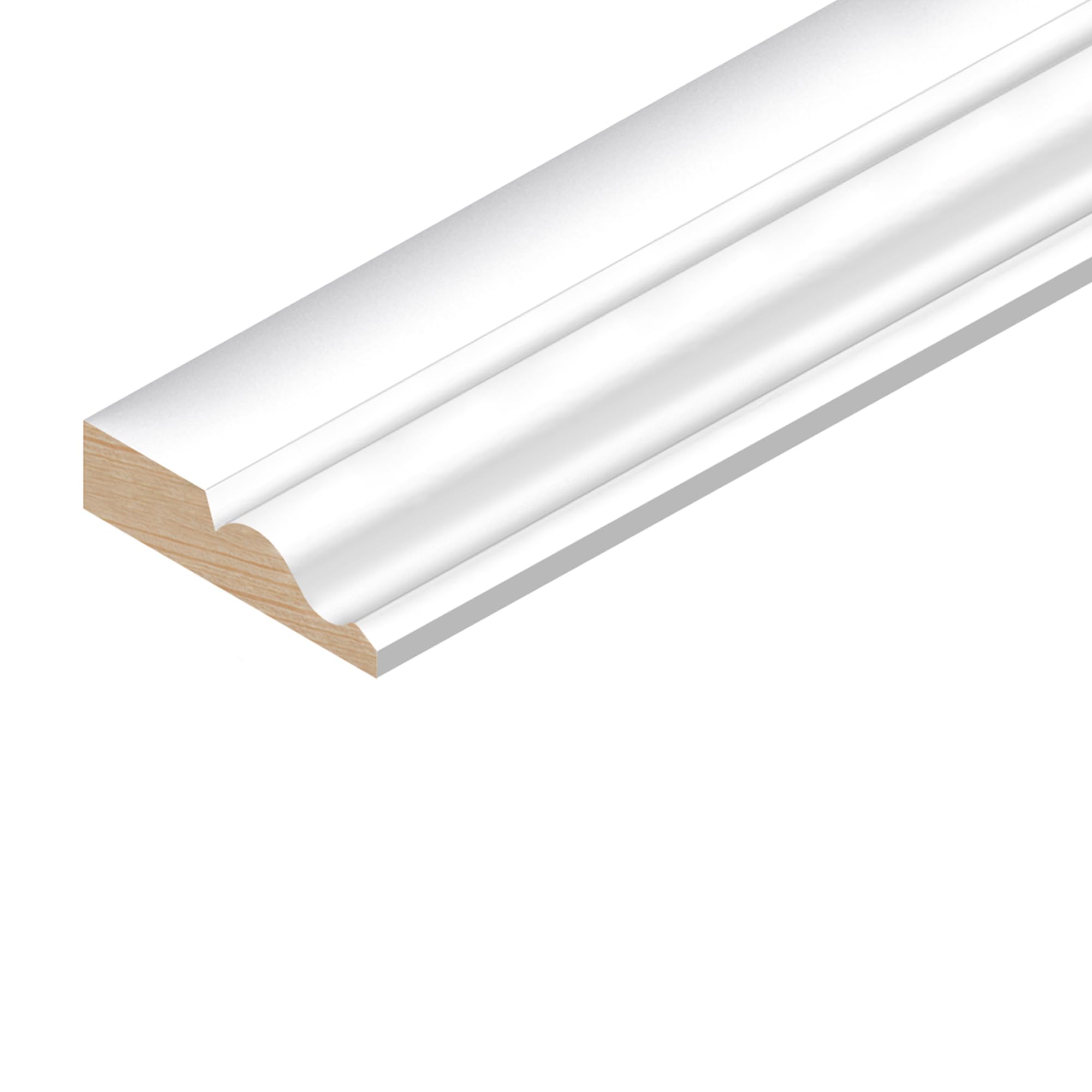 Ogee Architrave White Primed Pine Door Mouldings Moulds (7, 50cm)