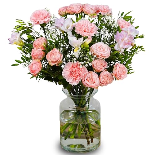 Fleur De Luxe Luscious Pinks Bouquet â€“ Elegant Carnat