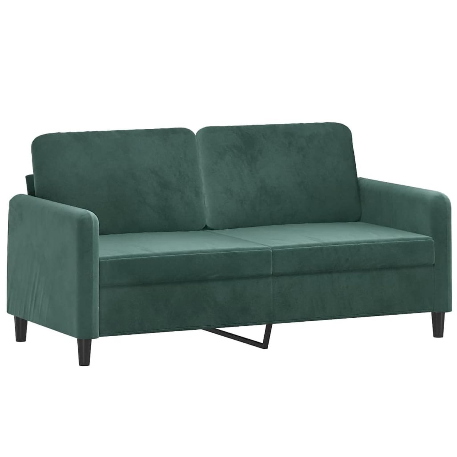 Gecheer Divano a 2 Posti Verde Scuro 140 cm in Velluto