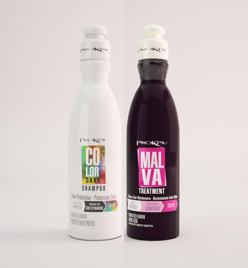 Malva and Color Care Shampoo Kit/Set Prokpil Treatment Mask Hair Maintenance 2x (10.1oz-300ml)