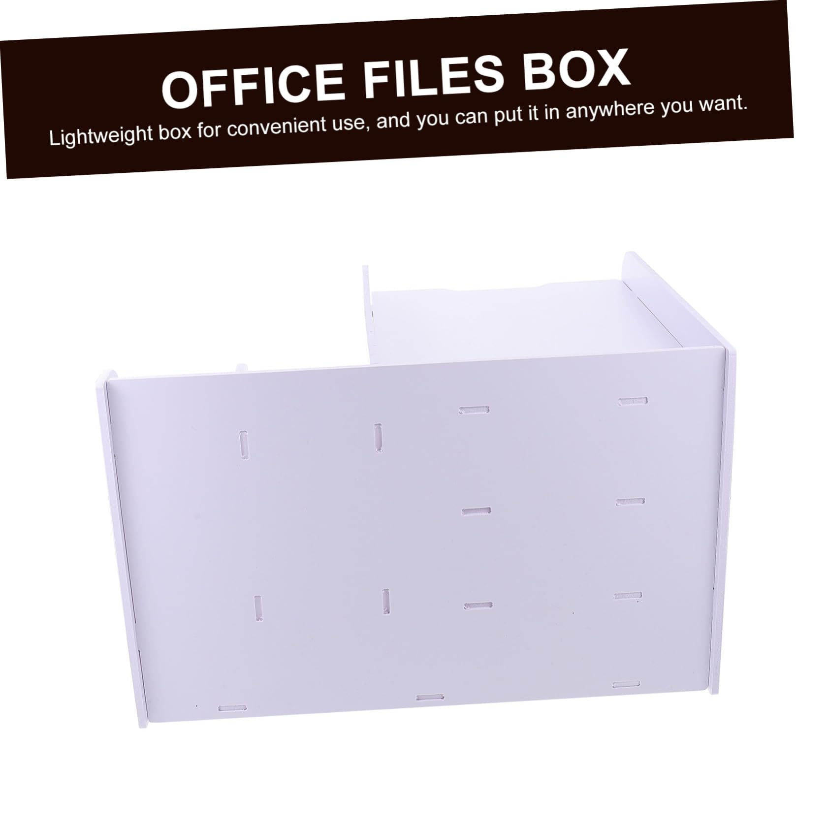 Estante de archivos de madera de PVC multicapa y plástico, práctico escritorio con partición para un almacenamiento eficiente de documentos y artículos de papelería en la oficina en casa o dormitorio