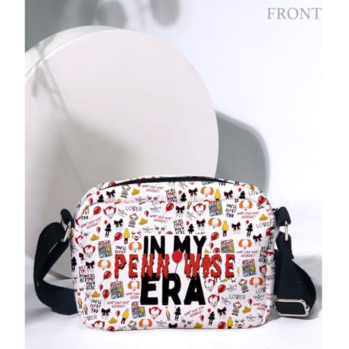 MAOFAED Horror Movie Gift, Halloween Theme Crossbody Bag, We All Float Down Here, Halloween Party Favor, Scary Movie Lovers Gifts3