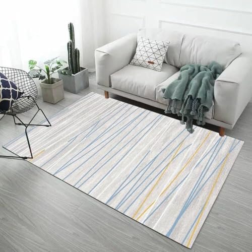 Tapis antidérapant enfant 200x300cm bleu résistant aux taches - 2