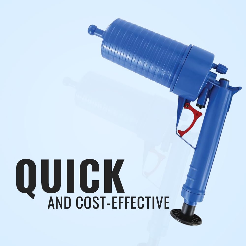 1ABOVE Drain Blaster, Powerful Multi-Drain Air Plunger Sewer Dredge Cleaning Tool, Large & Small Plunger Included, Clear Drains Fast - Image 3