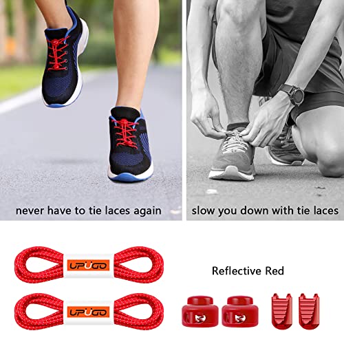 Image of UpUGo Elastic Shoe Laces, No Tie Shoe Laces Tieless for Kids, Adults, Elderly, One Size Fit All
