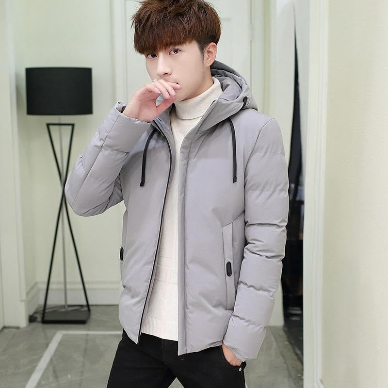 Image of YOONIKK Hooded Jacket for Men | Winter Wear Puffer Jacket | Full Sleeve Padded Bomber Jacket for Men | Lightweight Windproof Outerwear | Stylish Winter Jackets for Men