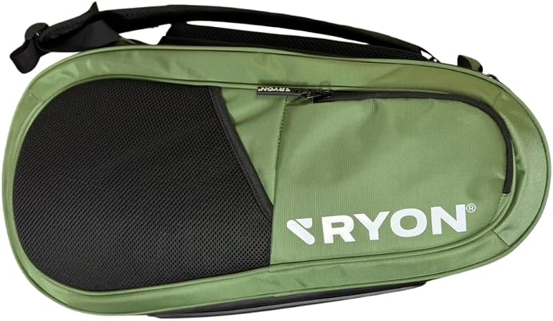 RYON Borsa Padel con Scomparti per Borracce, Porta 9 Palline, Porta Racchette, Tasca Termica, Schienale Ergonomico, Utilizzabile anche come Zaino da Trekking e Viaggio