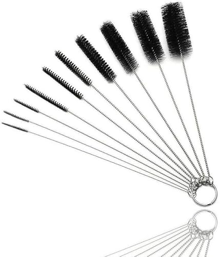 Waloo Juego de cepillos limpiadores de pajitas | Cepillos de limpieza de botellas y tubos con varios tamaños | Cepillos limpiadores multiusos extra