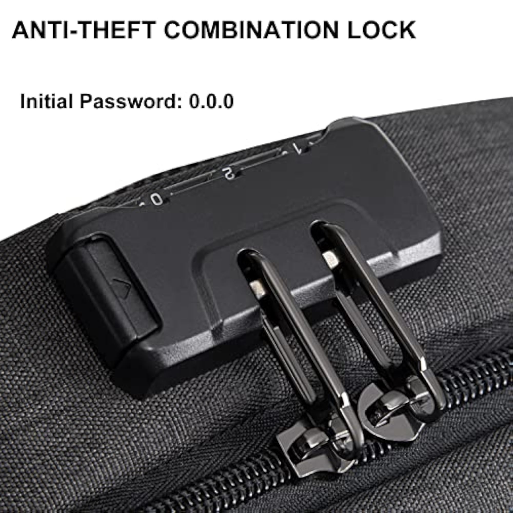 Golden Wolf Laptop Backpack with Lock Waterproof