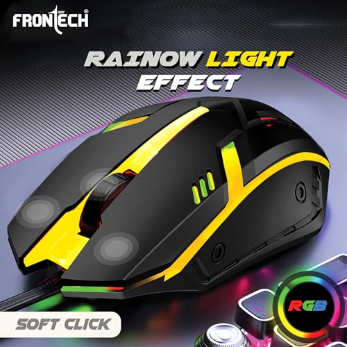 FRONTECH Dragon Warrior Gaming 4 in 1 Gaming Combo Set of Gaming Keyboard with RGB LED Backlit, Mouse with 1000 DPI, Mousepad and Premium Gaming... - Image 3