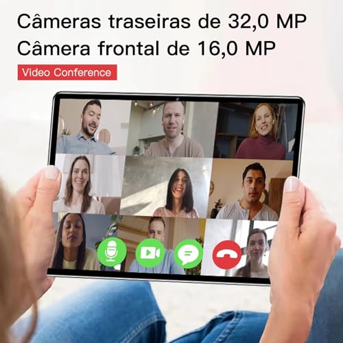 Tablet Por 5, 256GB, 8GB RAM, Tela Imersiva de 10.1', Câmera Traseira 32MP, Câmera frontal de 16MP,