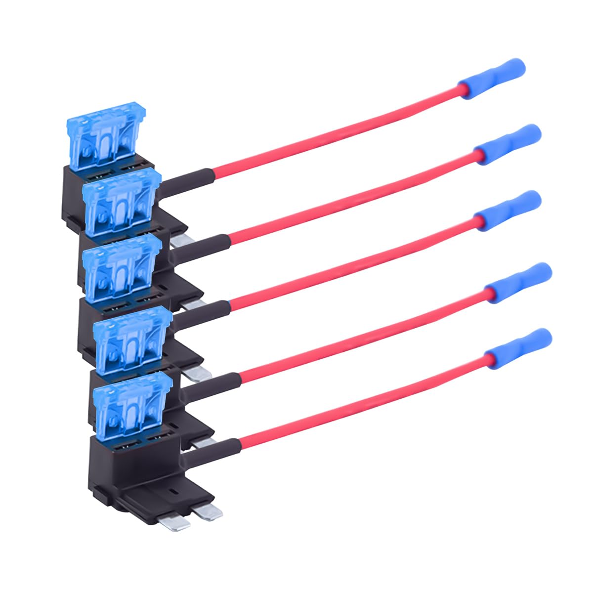 Bittwee 5PCS 12V Car Add-a-Circuit Fuse TAP Adapter, Mini Automotive ATM APM Blade Fuse Holder, Vehicle Repair Accessories Universal for SUV, Truck,