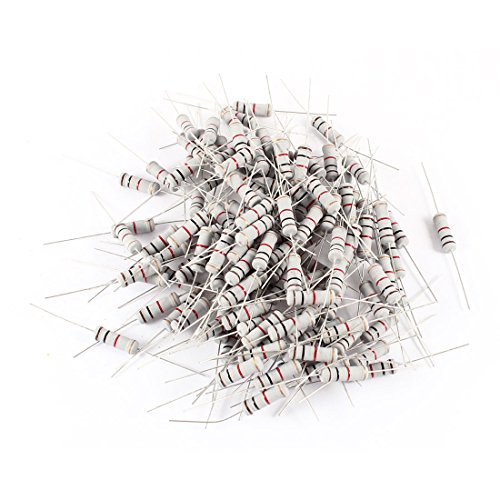 Aexit 1K Ohm Fixed Resistors 2W 5% Through Hole Metal Oxide Film Fixed Resistors Single Resistors 200 Pcs #TOP4