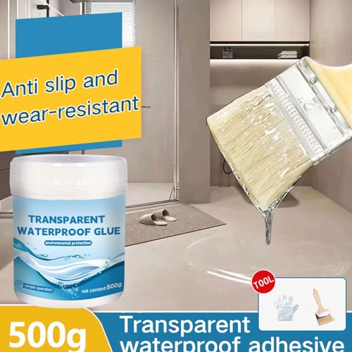 Colle transparente imperméable 300g - Agent imperméabilisant invisible anti-fuites