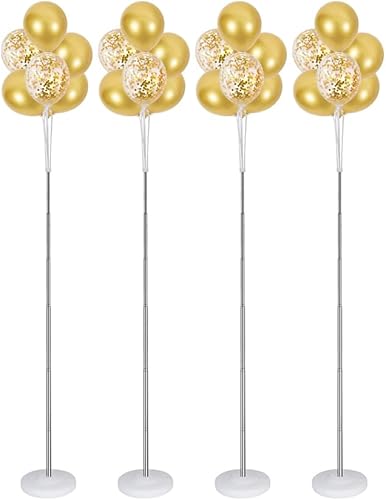 Miniatura 2 de JC HUMMINGBIRD Juego de globos grandes de arco y columna (bebé, baby shower, boda, graduación) (metal con decoración)