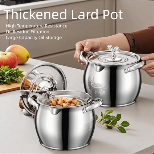Contenedor almacenamiento aceite con filtro colador manteca cocina 3