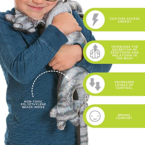 Manimo Weighted Stuffed Animal For Kids - Lap Pad Sensory Tool - Perfect For Home, Schools, Kindergartens, Daycares Lizard 2Kg #TOP2