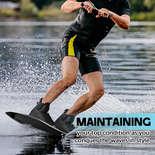 Weysat Wakeboard with Bindings Package ( Wakeboard: 55x16.7, Boots: Men's 7-11 / Women's 8.5-11.5), Stable & Secure, Easy Put on & Adjust for Beginners, Intermediate, & Advanced Wakeboarders by Weysat - Image 7