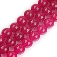 Vista 81 de JOE FOREMAN Cuentas redondas de piedra natural de jade rosa de 0.315 pulgadas para hacer joyas, cuentas de 15 pulgadas, piedras semipreciosas