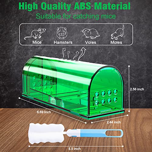 4 Pcs Humane Mouse Traps No Kill, Live Mouse Trap, Reusable Mice Trap Catch For House & Outdoors #TOP1