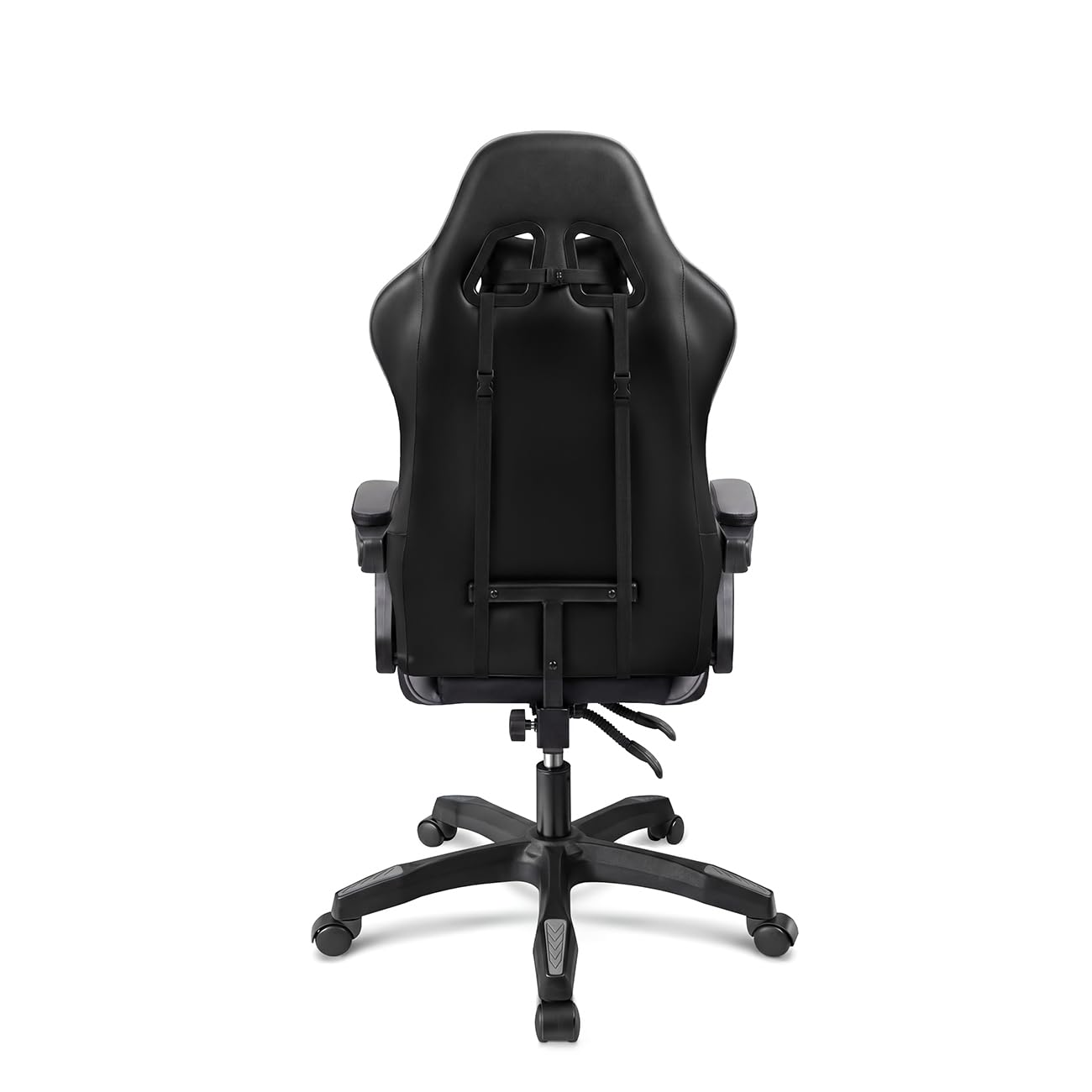 duehome | Silla Gaming Ergonómica Reclinable con Cojín Lumbar y Cervical, Ruedas 360°, Modelo Viper, Acabado en Negro y Gris, Medidas: 56 cm (Ancho) x 53 cm (Largo) x 117-128 cm (Alto)