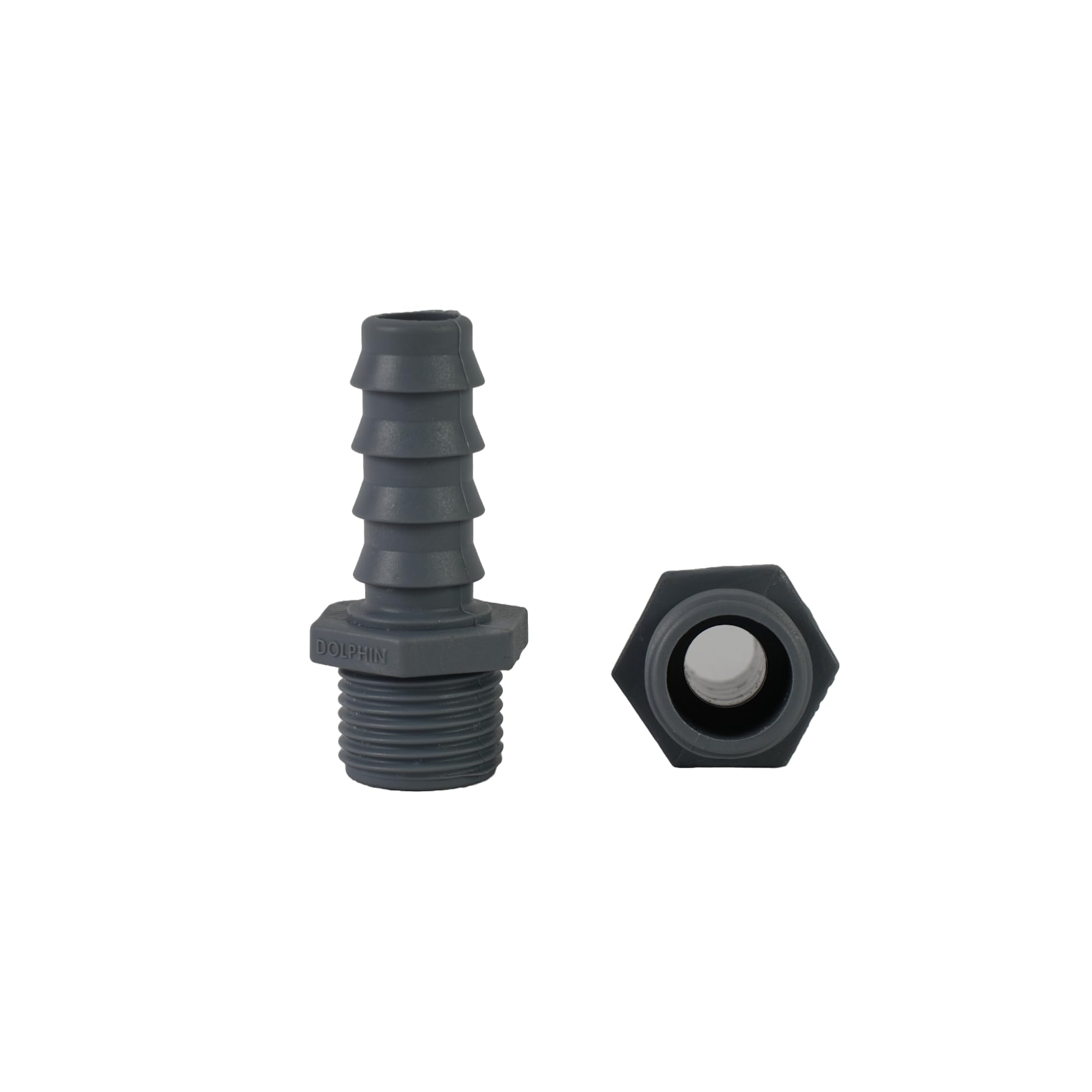 AQUA-AGRO | DRIP ADAPTOR - THREADED - NIPPLE - 1/2 INCH (M-THD) X 16MM (BARB) - GREY (DELRIN - UV STABILISED) - (PACK-10) (B0CGDWVVJ5) Amazon Price History, Amazon Price Tracker