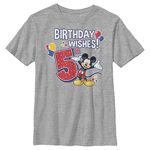 T-shirt Mickey anniversaire 5 ans pour fête d'enfant et goûter