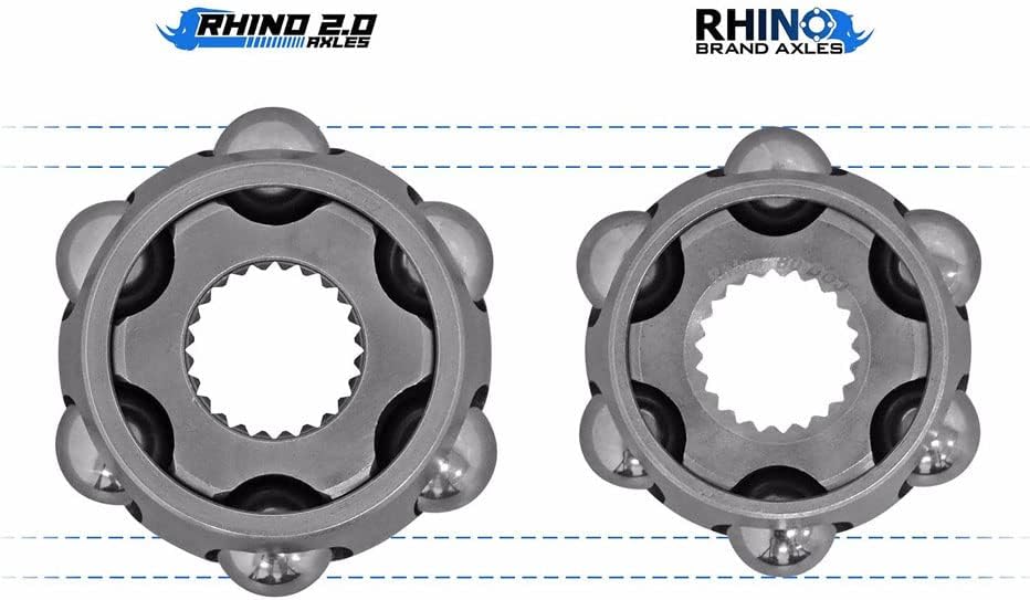 SuperATV Heavy Duty Rhino 2.0 Front Axle for 2018-2021 Polaris RZR XP Turbo S / 2019-2021 XP 4 Turbo S, Front Axle, Made with 4340 Chromoly Steel, 25% Stronger Than Stock, See Fitment