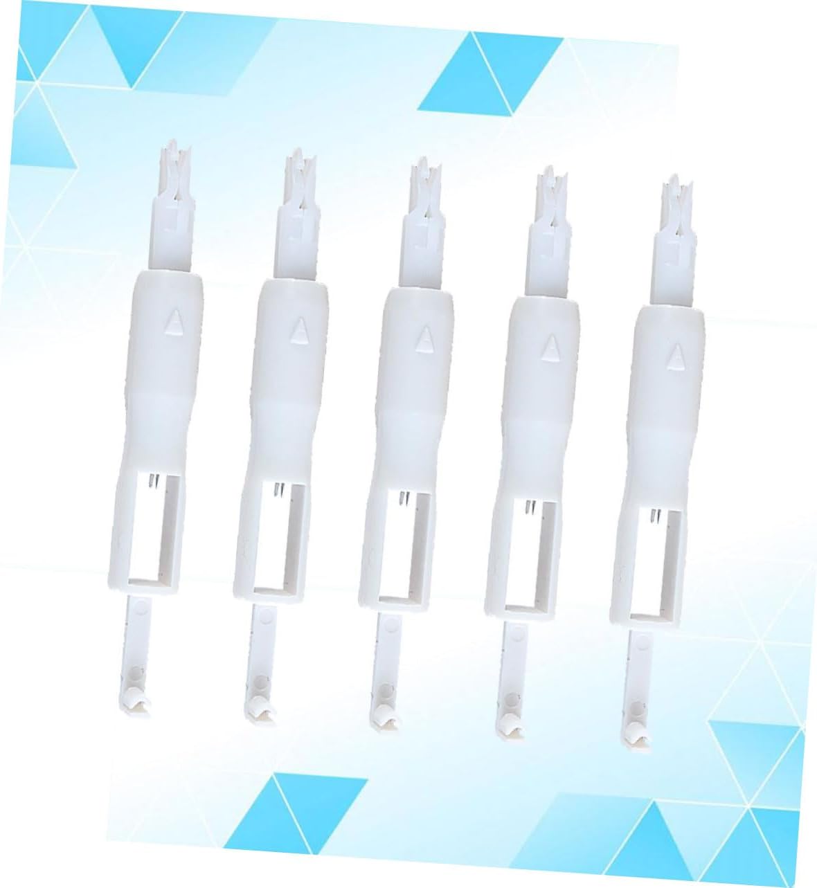 STOBOK 10pcs Needle Threading Tool Automatic Needle Inserter for Home Sewing Machines Durable for DIY Crafts and Needlework White image 5