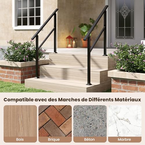 Main courante d'escalier installation facile pour sécuriser 3 marches de maison - 4