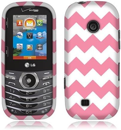 LG Cosmos 3 VN251S Pink/ White Zig Zag 2D Glossy Cover