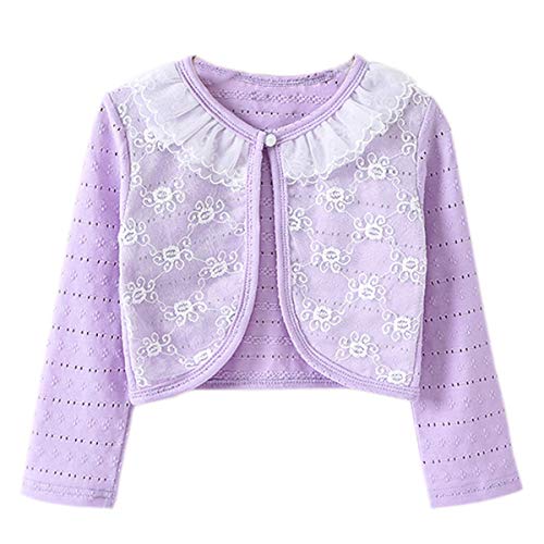 SANGTREE Baby Little Girls Shrugs Long Sleeve Lace Cardigan Dress Cover Up
