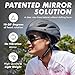 TriEye Cycling Glasses with Rear-view Mirror for Men & Women - UV-400 Sports Sunglasses Cycling Goggles - Durable and Lightweight (High Definition Smoke)