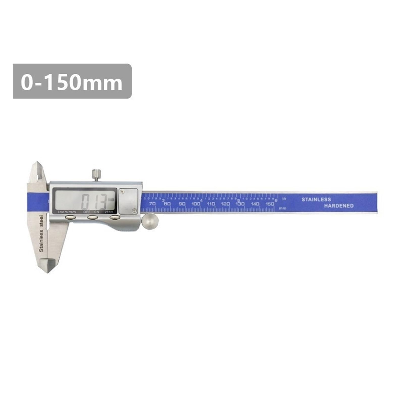 Suwmiarki Cyfrowe Suwmiarka Z Noniuszem 0-150mm 0-200mm 0-300mm LCD Elektroniczny Miernik Ze Stali Nierdzewnej Narzędzia Pomiarowe WyraźNy łAtwy Do Odczytania(0-150mm 0.01mm)