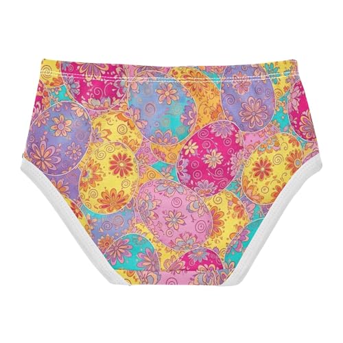 Cotton Toddler Underwear Floral Colorful Cartoon Easter Eggs Floral Little Girl Panties Durable Underpants Briefs 2t2