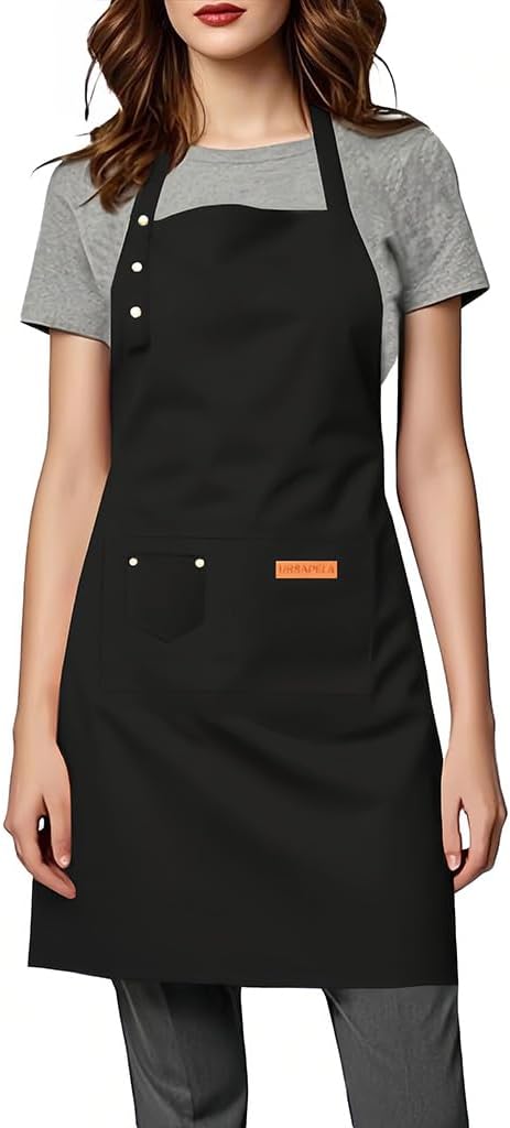 Aprons for Women Men, Water-Resistant Kitchen Aprons for Cooking