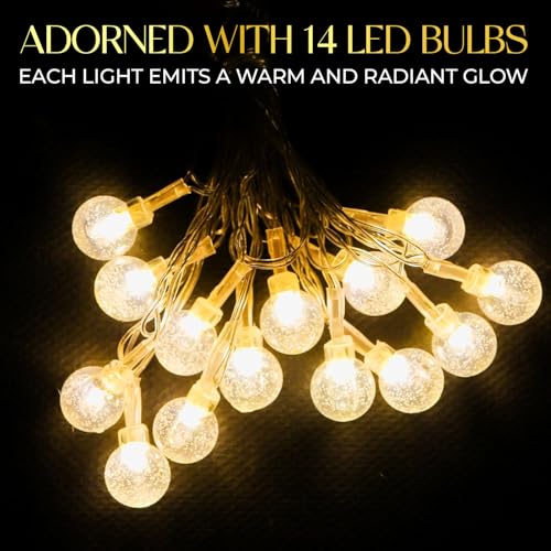 Image of Lexton Fairy 14 Crystal Bubble Ball LED String Light | Icicle Lights, 14 LED, Plug Sourced, 4 Meter Long | Suitable for Diwali, Birthday, Festival, Wedding, Lawn, Restaurants(Pack of 1, Warm White)
