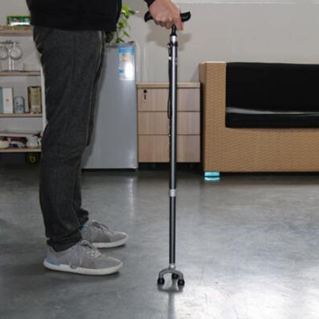 Telescopic Non Slip Crutches Crutches Multifunction Crutch Elderly Adjustable Outdoor Handle WalkingWalking Stick Aluminum Alloy Telescopic Old Man Mountaineer for Arthr