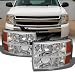 For 2007-2013 2014 Chevy Silverado Replacement Headlights Driver/Passenger Head Lamps Pair New