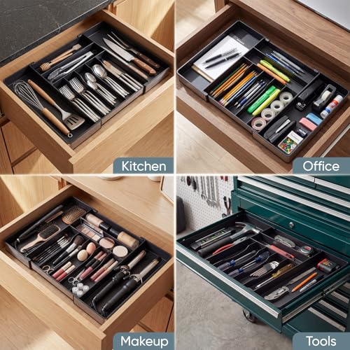 Silverware Drawer Organizer, 9 Slots Expandable Kitchen Drawer Organizer - Image 5