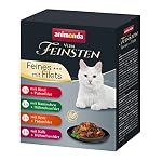 animonda vom Feinsten Katzennassfutter Selection mit Filets, 8 Portionsbeutel (8 x 85 g), getreidefreies Katzenfutter nass ohne Zucker, mit fleischigen Zutaten, Sortenmix