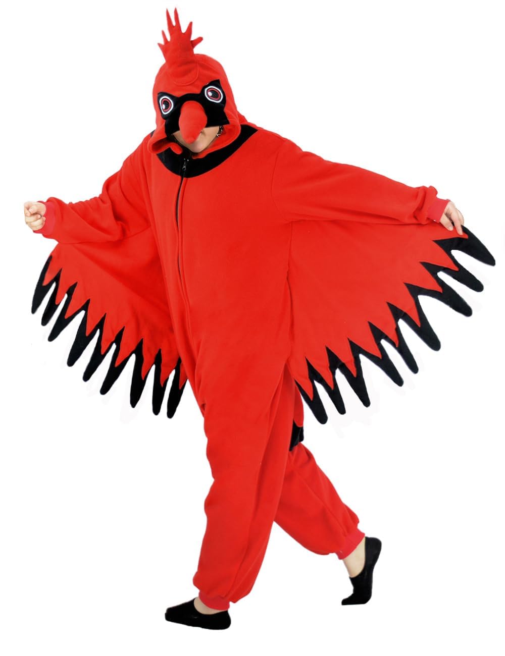 vavaladCardinal Costume, Adult Animal Onesie with Wings, Funny Costumes for Women, Couple Costumes